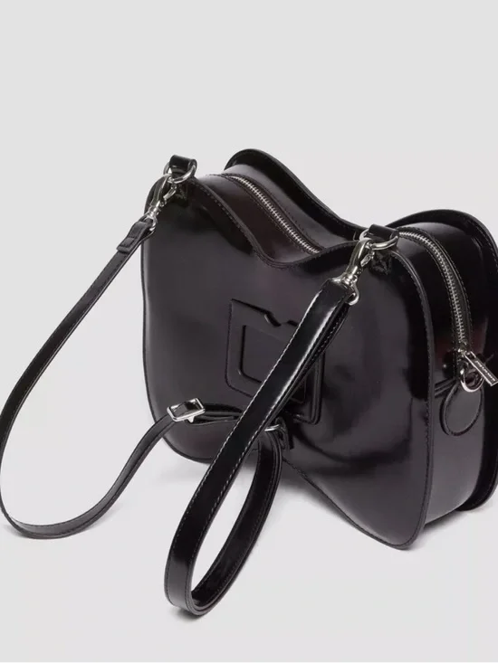 Dr. Martens Black Vegan Leather Crossbody Bag and Backpack - Picture 8 of 9